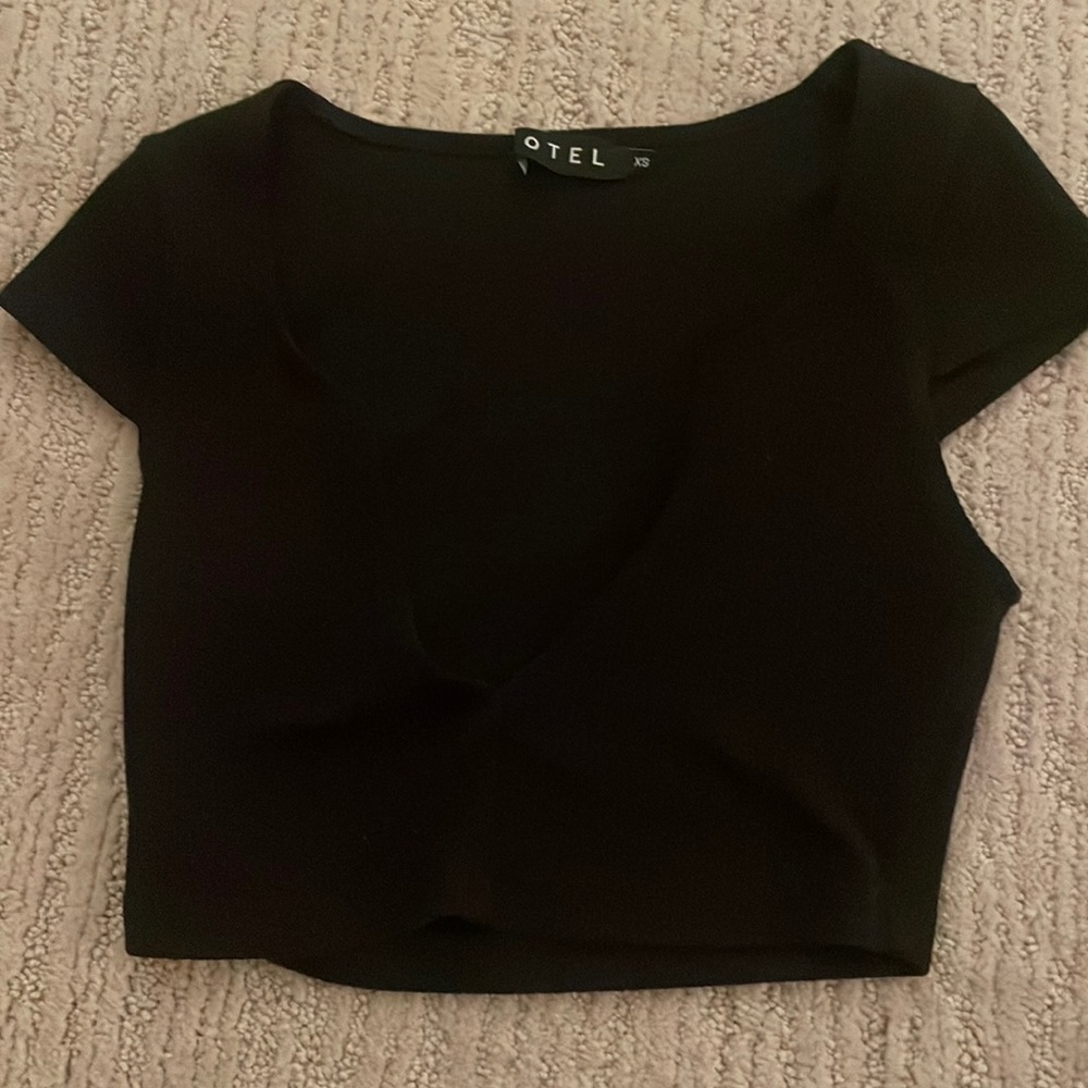 Low cut black Motel Rocks short sleeve